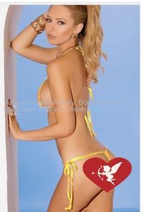 Biquíni Feminino Sensual Transparente Sem Costura Fino de Elastano/Poliéster <span class=keywords><strong>com</strong></span> Bojo Removível e Compressão Média - Atacado Pronta Entrega - Product Image 6