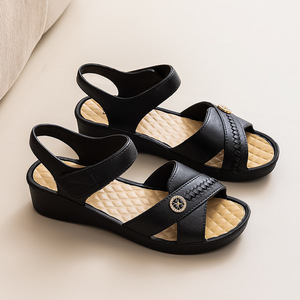 <span class=keywords><strong>Sandalias</strong></span> de moda para mujer, estilo internet, con cuña, elegantes, transpirables, de verano, con punta abierta, estilo hada - Product Image 1