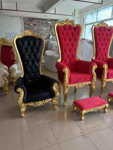 Silla de Trono Dorada para Bodas y Banquetes, Estilo Rey y Reina, Precio de Fábrica - Product Image 3