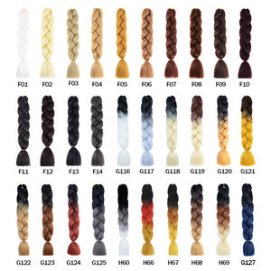 Vente en gros 24 "Extension <span class=keywords><strong>de</strong></span> cheveux crochet africain en fibre synthétique Yaki Twist noir brun boîte Jumbo cheveux <span class=keywords><strong>tresse</strong></span> <span class=keywords><strong>queue</strong></span> <span class=keywords><strong>de</strong></span> <span class=keywords><strong>cheval</strong></span> - Product Image 3