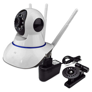 Caméra <span class=keywords><strong>de</strong></span> <span class=keywords><strong>surveillance</strong></span> intelligente V380 IP Net Robot pour <span class=keywords><strong>chambre</strong></span> <span class=keywords><strong>de</strong></span> bébé, 1080P, sécurité domestique intelligente avec vision nocturne pour utilisation en intérieur, 3 antennes - Product Image 1