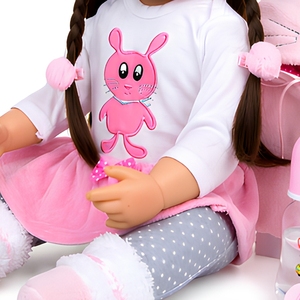 Muñeca Reborn de 18 Pulgadas, Cuerpo Completo de Vinilo Suave, Cabello Enraizado a Mano, Rostro Realista, Conjunto Completo de Ropa, Set de Regalo para Niñas Y-X010 - Product Image 4