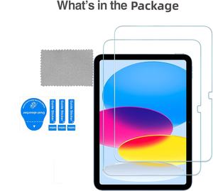 Protector de Pantalla de Vidrio Templado Transparente 9H para iPad A16 11.ª Generación 2025 de 11 Pulgadas, para iPad 10.ª Generación 10.9 Pulgadas <span class=keywords><strong>2022</strong></span>, Sensible al Tacto - Product Image 6