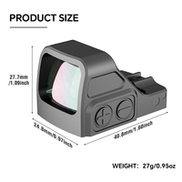 MARCOOL Red Dot Sight Gold Dot Sight RMSc 7075 T6 en alliage d'aluminium, fonction Shake Awake, faible hauteur de montage, FMC Golden Dot