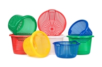 Panier en plastique solide et durable du Vietnam, panier de pêche, panier de supermarché, caisse de rangement pour épicerie et baril à vendre