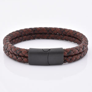 Hommes Bijoux À La Mode Marron Hommes Vintage Bracelet En Cuir Tressé Bracelet - Product Image 1