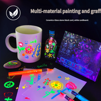 Ensemble de marqueurs acryliques lumineux pour enfants, 18 couleurs, pour la peinture à la main, fournitures artistiques décoratives DIY
