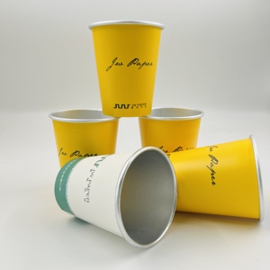 Manchon de tasse en papier brun simple paroi avec revêtement PE, en pâte vierge, imprimé avec logo personnalisé, pour boissons (café, thé, jus) - Product Image 5