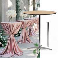 Table de bar de jardin en bois moderne pour salle à manger, cuisine, hôtel, villa, restaurant extérieur, événement de mariage, table à cocktails