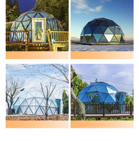 FEAMONT Nouvel Arrivage Hôtel Extérieur de Luxe Maison Dôme Acier PVC Préfabriqué Glamping Tente Igloo Verre Dôme Géodésique Tente