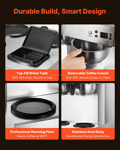 Cafetera comercial de acero inoxidable para café de goteo con filtro - Product Image 5