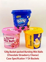 Grosir kustom makanan ringan coklat padat 128G/toples dengan Jam & permen Crispy Center senyawa susu bola coklat