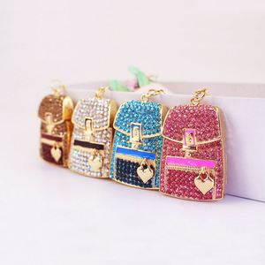 Blingbling Key Chain Rhinestones Purse Pendant Handbag Bag Charm Metal <b>Backpack</b> Keychain Keyring for Girls Valentine's Day Gift - Product Image 1