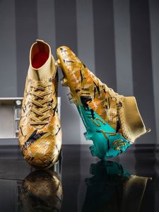 Chaussures de football toutes saisons en gros, nouveau style pour adolescents et hommes, entraînement sportif, tige en PU, doublure en coton, semelle en caoutchouc - Product Image 4