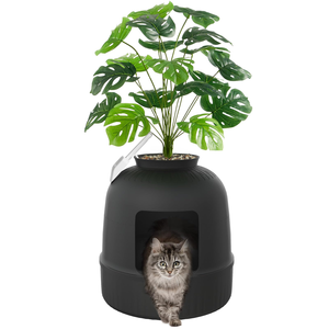 OEM Durable Easy-Clean <b>Cat</b> Toilet Odor-Control System Aesthetic Planter Design 53L Capacity Stainless Steel <b>Cat</b> <b>Litter</b> Box - Product Image 1