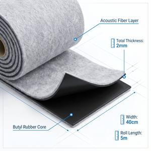Tapis insonorisant en caoutchouc butyle imperméable <span class=keywords><strong>WANER</strong></span> MLV pour usage hôtelier, isolation phonique, résistant aux pulvérisations de sel, amortissement des vibrations - Product Image 2