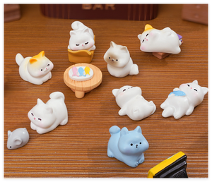 Bán Buôn Kawaii Dễ Thương Phim Hoạt Hình Thu Nhỏ Trẻ Em Đồ Chơi Nhựa Nhựa Chuột Cá Lâu Đài Mèo Bức Tượng Nhỏ May Mắn Đen Vườn Động Vật Hình - Product Image 3