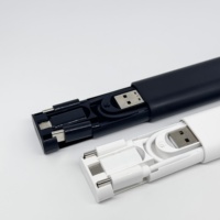 Adaptateur de câble de données intégré multifonctionnel 60W à charge rapide, compatible iOS, à angle droit, pour ordinateur/imprimante