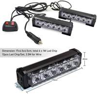 Blitzlicht mit 4 oder 6 LEDs, Auto-Warnleuchte, Notfall-Blinklicht, Signallampe, LED-Rundumleuchte 12V-24V für PKW, LKW, SUV