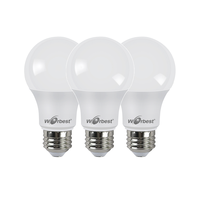 Ampoule LED Worbest A19 1100lm 5000K pour usage résidentiel AC120V, certifiée UL, 11W, dimmable, haute fiabilité, durée de vie de 15000 heures