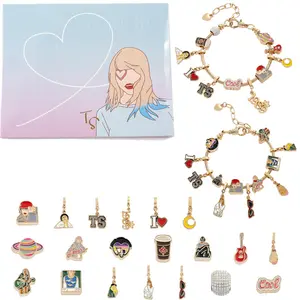 Großhandel individuelles Taylor Music Swift Charms Freundschafts-Armband Album Waren inspiriertes Armband-Set mit Schachtel