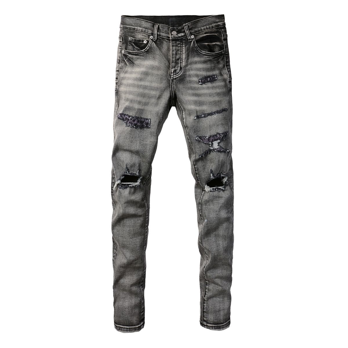 Maiyifu-GJ Destroyed Denim Skinny Jeans For Women - High Waisted And Stretchy With Ripped Accents (Black,Small) At Women's Jeans Store