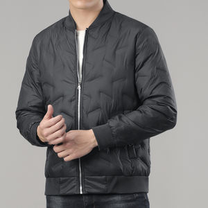 แจ็คเก็ตขนเป็ดฤดูหนาวมีซิปปักโลโก้ด้านหน้าสไตล์ทางการ - Product Image 4