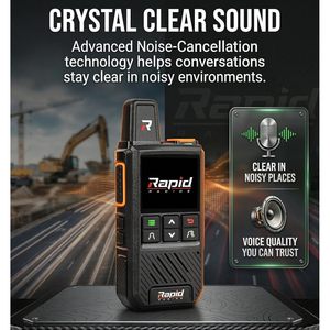 Rapid Radios Nationwide Lte Walkie Talkie 200 Channels Water Resistant Long Range Portable Radio Set - Product Image 3