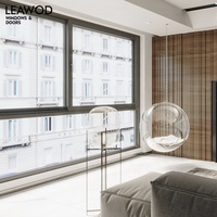 Ventanas de vidrio personalizadas Ventana horizontal de aluminio Corredera térmica Ventana corredera de aluminio Diseño moderno para el hogar