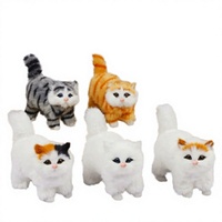 Porte-clés en peluche chat réaliste personnalisé, modèle de chaton en peluche, animaux réalistes, cadeau de Nouvel An pour enfants, doux, écologique, dessin animé