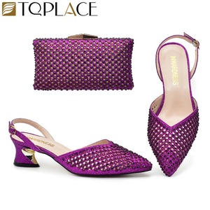 Ensemble chaussures et sac italiens arc-en-ciel pour femmes, chaussures de mariage nigérianes et sac assorti - Product Image 4