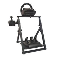 Soporte Profesional Ajustable para Simulación de Carreras, Soporte Plegable Portátil para Volante de Juego para Thrustmaster y Logitech, Soporte de Acero Resistente