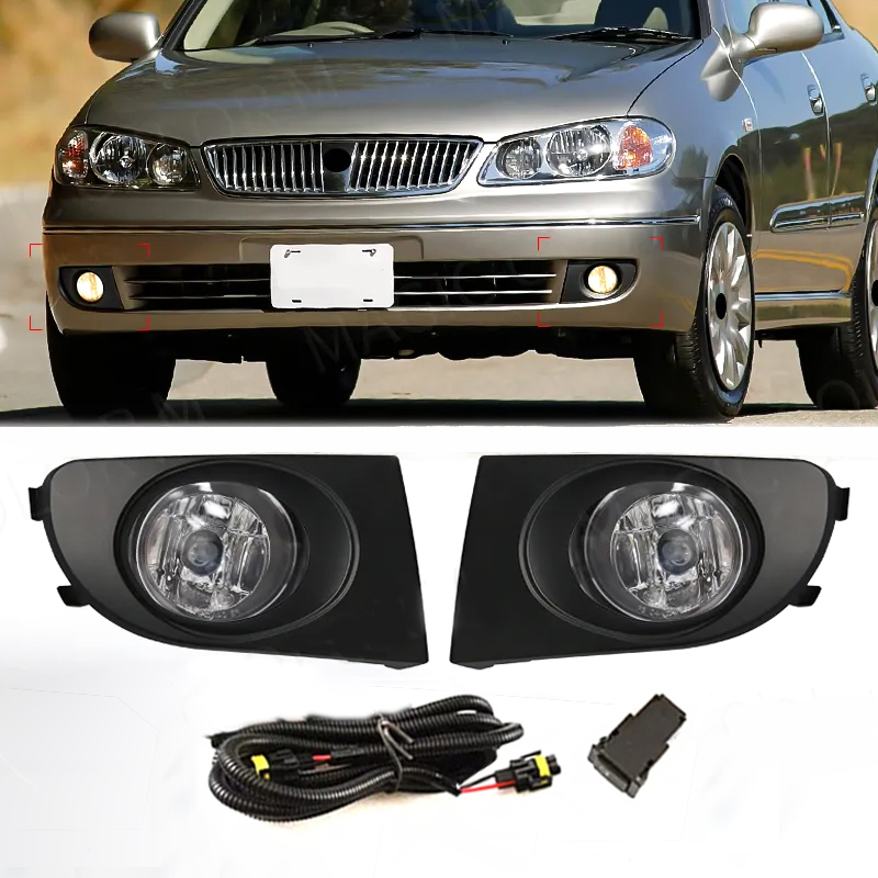 Amber Fog Lights + Switch For Nissan Frontier/Sentra (2001-2004