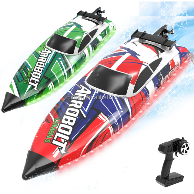 2.4G Remote Control Brushless Boat 35MPH High Speed Self-righting Waterproof Racing Boat With Lights