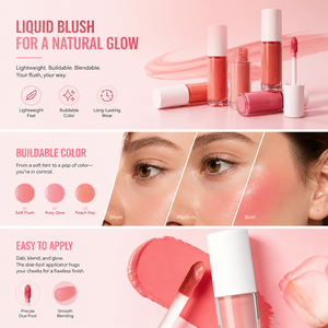 Fard à joues liquide vegan et cruelty-free longue tenue, marque privée, en vrac, OEM ODM, teinte cosmétique personnalisée - Product Image 5
