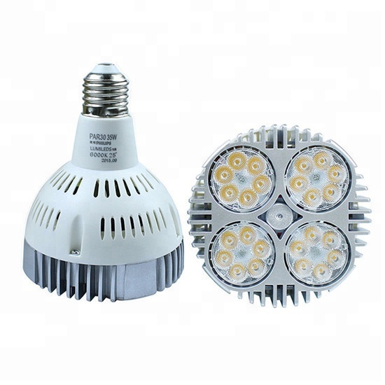 Modern Design 3500Lumen 35W LED Spotlights Warm & Cool White Par30 & E27 Base with Plastic Body 3-Year Warranty for Hotels