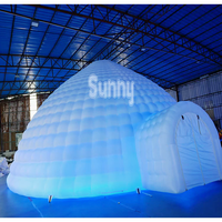 Tente gonflable LED pour événements festifs, grande tente de cirque portable, tente dôme igloo gonflable de 15 m à vendre