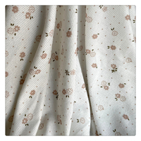 Tissu côtelé 4x3, 95% polyester, 5% élasthanne, tissu côtelé pour sweat-shirts, textiles, tissu imprimé personnalisé pour vêtements pour femmes