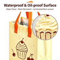 Sac de livraison en aluminium imprimé non tissé à bouche plate, en stock