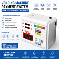 Comptoir de bar compact, changeur de jetons automatique 24h/24, accepteur de billets de table, double affichage LED, machine à monnaie verrouillable de petite taille