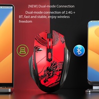 Nouvelle souris de jeu silencieuse sans fil M100 légère de style chinois, avec capteur optique USB, rechargeable et double mode, pour l'e-sport