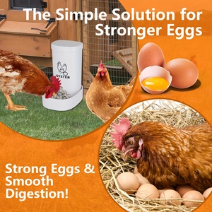Plastic <b>Chicken</b> <b>Grit</b> Feeder Poultry Feed Container Hanging Feeding Dispenser Farm Use - Product Image 3