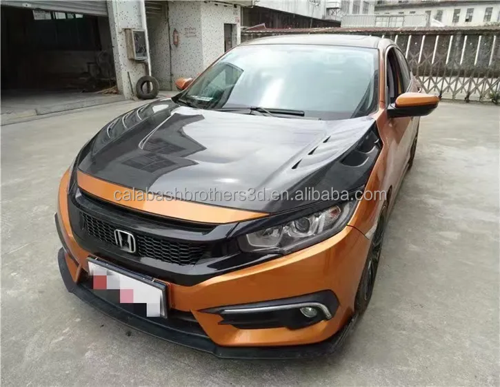 2023 custom carbon fiber car parts Good Price JDM Cars accessories Hood For Honda Civic 10th FK7 FK8