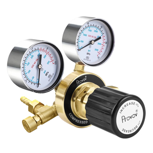 Provov tam pirinç hassas kontrol akış Argon azot CO2 oksijen gaz basınç regülatörleri ile ayarlanabilir topuzu - Product Image 1