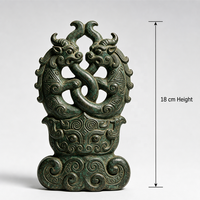 Sacred Union Totem Antico Qiang in Metallo Fuso 3D, Statuetta Guardiana d'Arte Culturale da Collezione