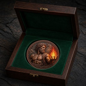 Moneda Conmemorativa de Charón en Relieve 3D Personalizada, Moneda de Lujo con Esmalte Azul, el Transportador de Almas, para Regalo y Colección - Product Image 4