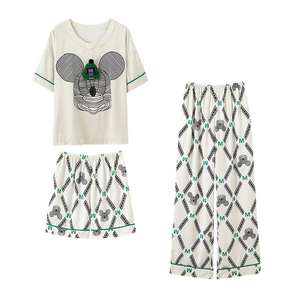 Paquete de 3 pijamas de manga corta para mujer, ropa cómoda para el hogar, novedad de <span class=keywords><strong>2022</strong></span> - Product Image 3