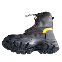 Protection des orteils en acier de qualité supérieure et semelles antidérapantes Bottes structurelles en cuir anti-incendie pour pompiers professionnels