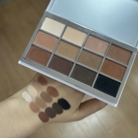Nouvelle palette de fards à paupières mats en plastique beurré de luxe à haute pigmentation, 12 couleurs