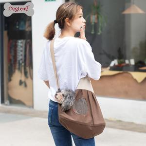 고양이와 강아지 크로스 바디 지퍼 클로저를위한 캔버스 애완 동물 캐리어 가방 걷고 강아지 고양이 개 캐리어를 운반하기위한 여행 슬링 - Product Image 6